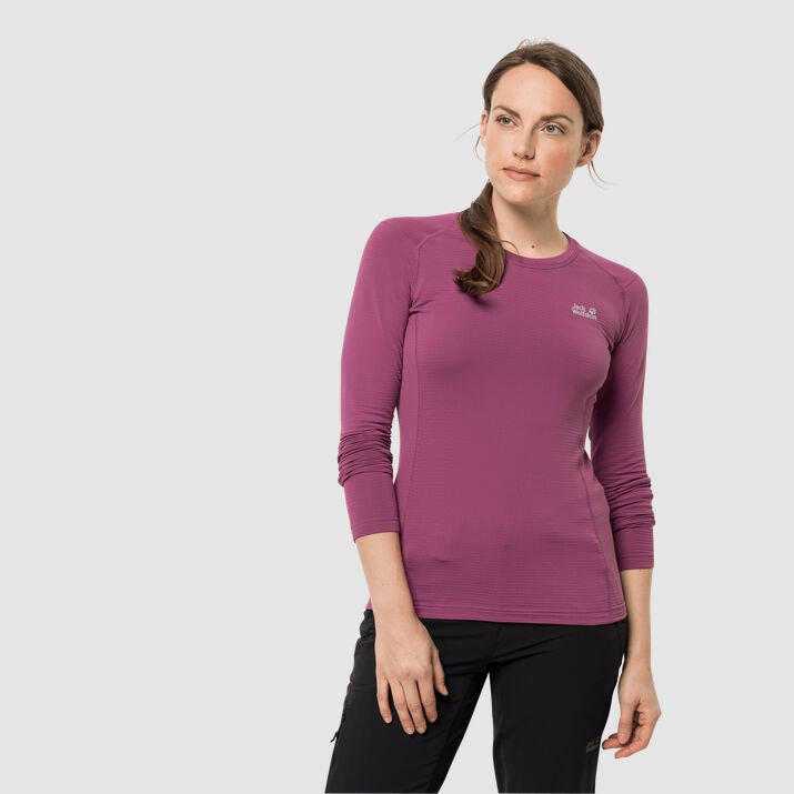 Jack Wolfskin Womens Infinite Long Sleeve T-shirt Purple 260158TYL